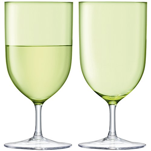 LSA International Pale Lime Hint Wine/Water Glasses, Set of 2 - Giftware  Gallery