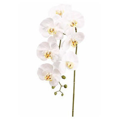 Afloral Faux Phalaenopsis Orchid Spray White