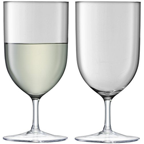 lsa wine glasses LSA International Pale Slate Hint Wine/Water Glasses, Set of 2