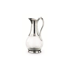 Cunill Roma 10.6" Glass & Pewter Pitcher