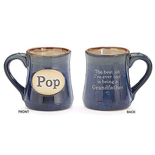 burton coffee cup Burton & Burton Pop Best Job Ever 18oz Porcelain Navy Blue Mug