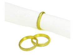 Classic Touch Gold Napkin Rings, Set of 4
