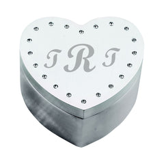 Personalized Mini Crystal Heart Keepsake Box
