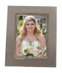 Personalized Sparkling Silver 5x7 Picture Frame