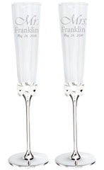 Personalized Kate Spade Grace Ave Toasting Flutes Set of 2