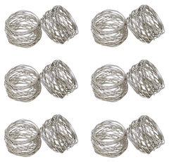 Godinger Silver Round Mesh Napkin Rings, Set of 12