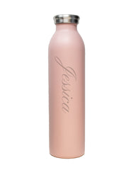 Personalized Stainless Steel Water Bottle Light Pink