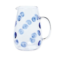 Vietri Drop Blue Pitcher