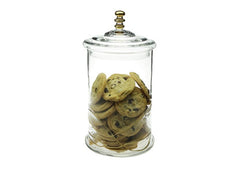 Classic Touch Gold Swirl Lidded Glass Jar