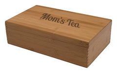 Personalized Lipper Bamboo 8-Compartment Tea Box