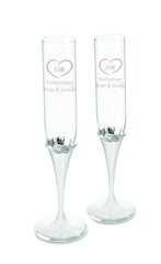 Personalized Wedgwood Vera Infinity Toasting Flutes Set of 2