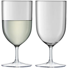 LSA International Pale Slate Hint Wine/Water Glasses, Set of 2