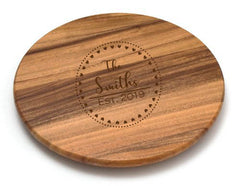 Personalized Lipper Acacia 16" Lazy Susan