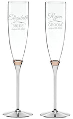 Personalized Kate Spade Rosy Glow Toasting Flutes Set of 2