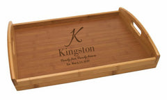 Personalized Lipper Bamboo Veneer Bottom Tray