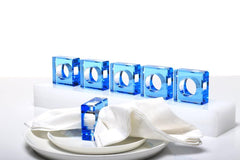 Alexandra Von Furstenberg Blue Dining Ring Napkin Rings, Set of 6