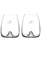 Waterford Personalized Elegance Stemless Wine Glasses, Set of 2