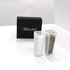 Waterdale Marble & Clear Lucite Salt & Pepper Set