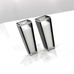 Waterdale Black Glitter & Clear Lucite Salt & Pepper Set