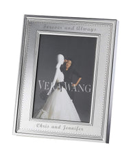Personalized Wedgwood Vera Wang Grosgrain 5x7 Picture Frame