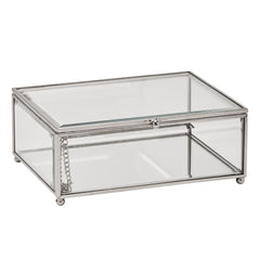 Personalized Mini Clear Glass Trinket Box