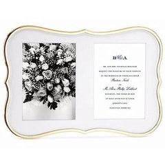 Kate Spade Crown Point Gold Double Invitation Frame - Misc