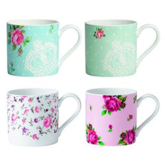 Royal Albert New Country Roses Modern Mugs Set Of 4 - Misc