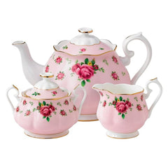 Royal Albert New Country Roses Pink 3Pc Tea Set - Misc