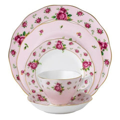 Royal Albert New Country Roses Pink Vintage 5Pc Dinnerware Set - Misc