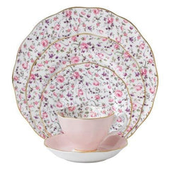Royal Albert New Country Roses Rose Confetti Vintage 5Pc Dinnerware Set - Misc