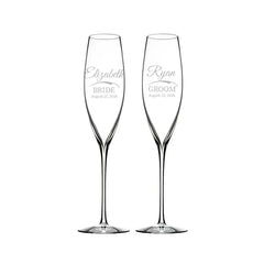 Waterford Elegance Classic Personalized Champagne Flutes Set Of 2 - Misc